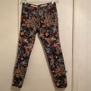 Pilcro and the Letterpress Floral Skinny Pants - Multicolor